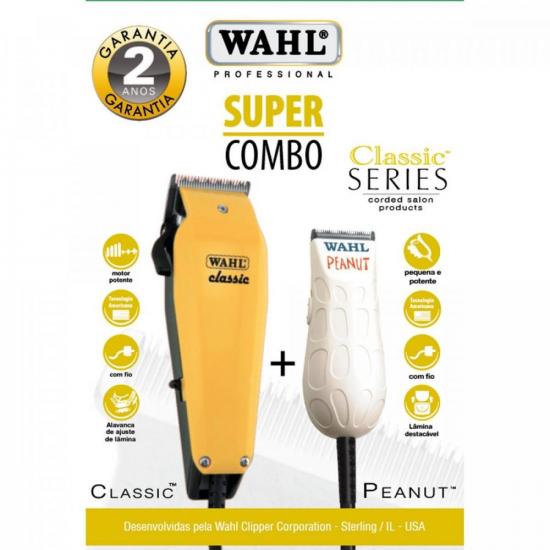 Kit Máquina de Cabelo Classic + Peanut 127V WAHL