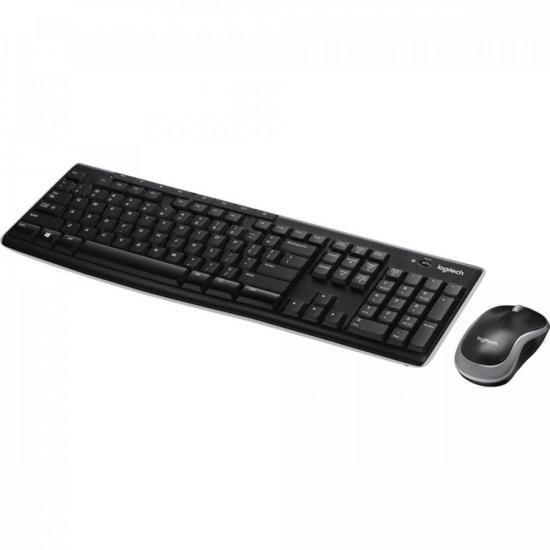 Kit Teclado e Mouse Logitech MK270 Sem Fio Preto