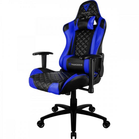 Cadeira Gamer Profissional TGC12 Preta/Azul THUNDERX3