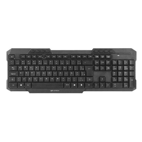 Kit Teclado e Mouse sem Fio K-W10 Preto C3tech