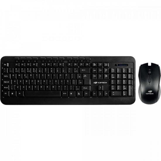 Kit Teclado e Mouse Sem Fio K-W60BK C3TECH