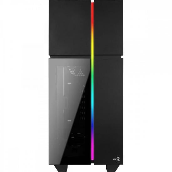 Gabinete Gamer Aerocool Playa Preto RGB Lateral Vidro