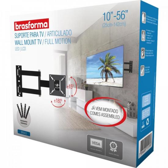 Suporte de TV 10-56" Articulado BRA4.0 BRASFORMA