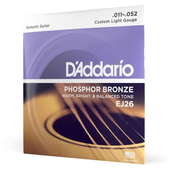 Encordoamento Para Violão EJ26 Bronze Fosforoso .011 D Addario