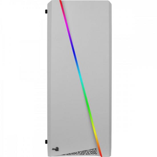 Gabinete Gamer Aerocool Cylon Branco RGB Lateral Vidro