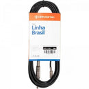 Cabo de Áudio Linha Brasil P2 Estéreo X P10 Mono 5mts Preto Hayonik