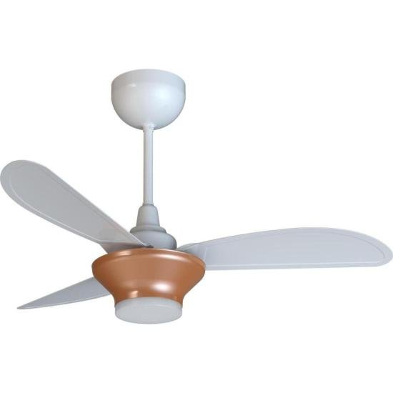 Ventilador de Teto Ventisol Mistral 3 Pás Branco/Bronze Bivolt