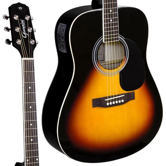 Violão Giannini GD1 EQ Eletroacústico Dreadnought Vintage Sunburst Satin