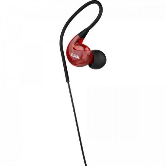 Fone de Ouvido E40 In Ear Vermelho VOKAL