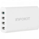 Carregador Turbo USB 40W QC2.0 Branco EXBOM