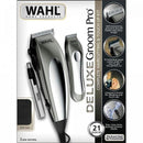 Kit Maquina e Aparador 220V Deluxe Groom Pro Prata WAHL