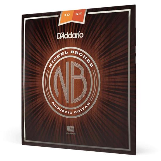 Encordoamento Para Violão Aço NB1047 .010 ~ .047 Níquel Bronze D Addario