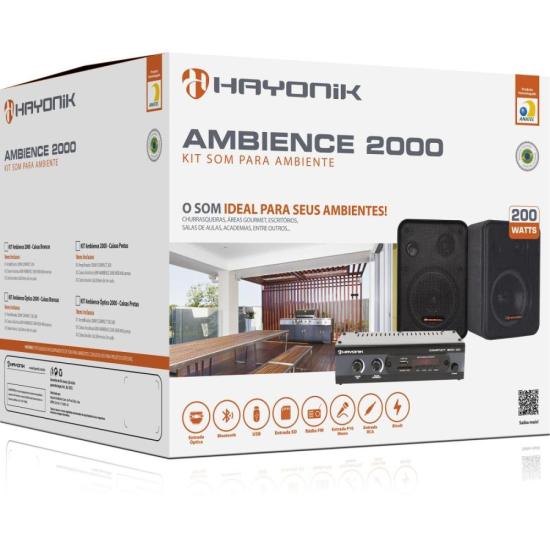 Kit Som Ambiente Ambience 2000 OD V2 Preto Hayonik