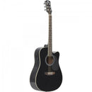 Violão HARMONICS Eletroacústico Folk Aço GE-30BK Preto