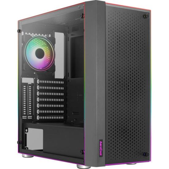 Gabinete Gamer Aerocool Skribble Preto RGB Lateral Vidro