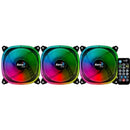 Kit 3 Coolers Aerocool Astro 12 PRO ARGB + Hub + Controle