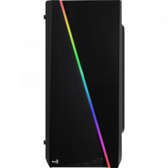 Gabinete Gamer Aerocool Mini Cylon Preto RGB Lateral Acrílico