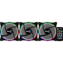 Kit 3 Coolers ECLIPSE 12 PRO ARGB + HUB + Controle AEROCOOL