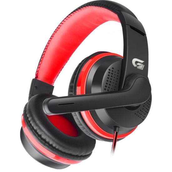 Headset Gamer Fortrek Spider Black P3 Preto/Vermelho