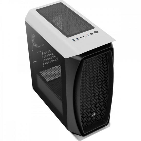 Gabinete Gamer Aerocool Aero One Mini Branco Lateral Vidro