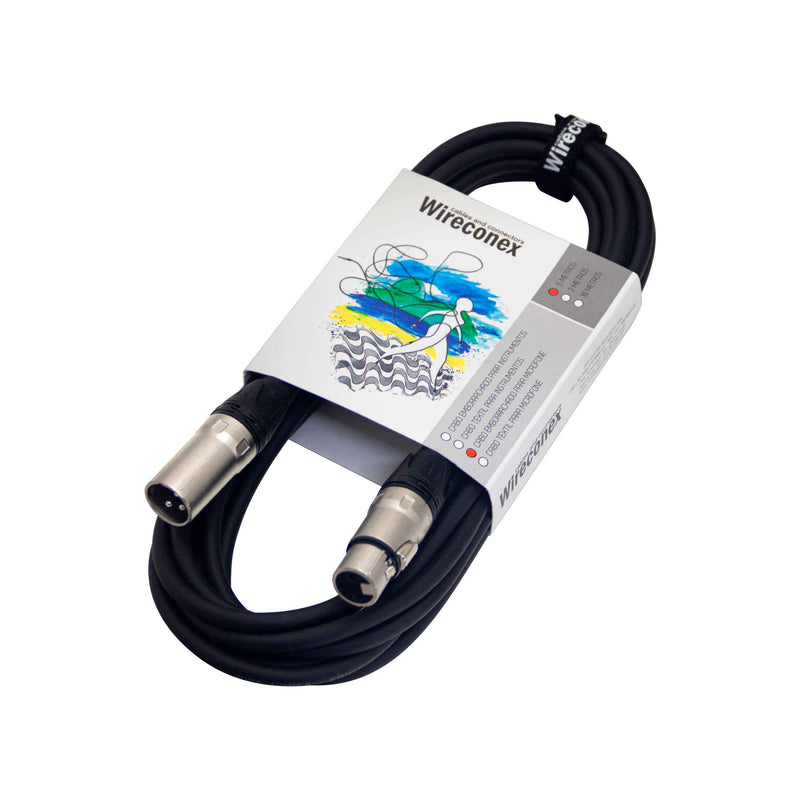 Cabo Para Microfone Emborrachado Xlr Xlr 7 Metros Mpbe-7 Wireconex