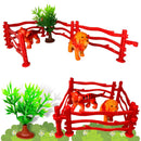 Kit Animais Da Floresta Fazendinha Girafa Leão Zebra Tigre