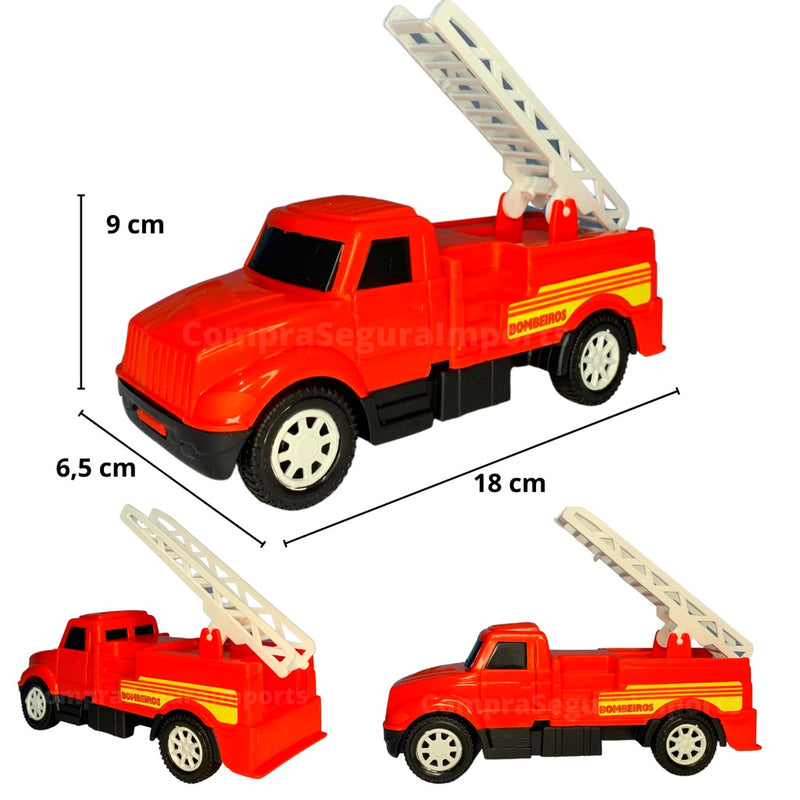 Caminhão De Bombeiro Resgate Brinquedo De Praia Plástico