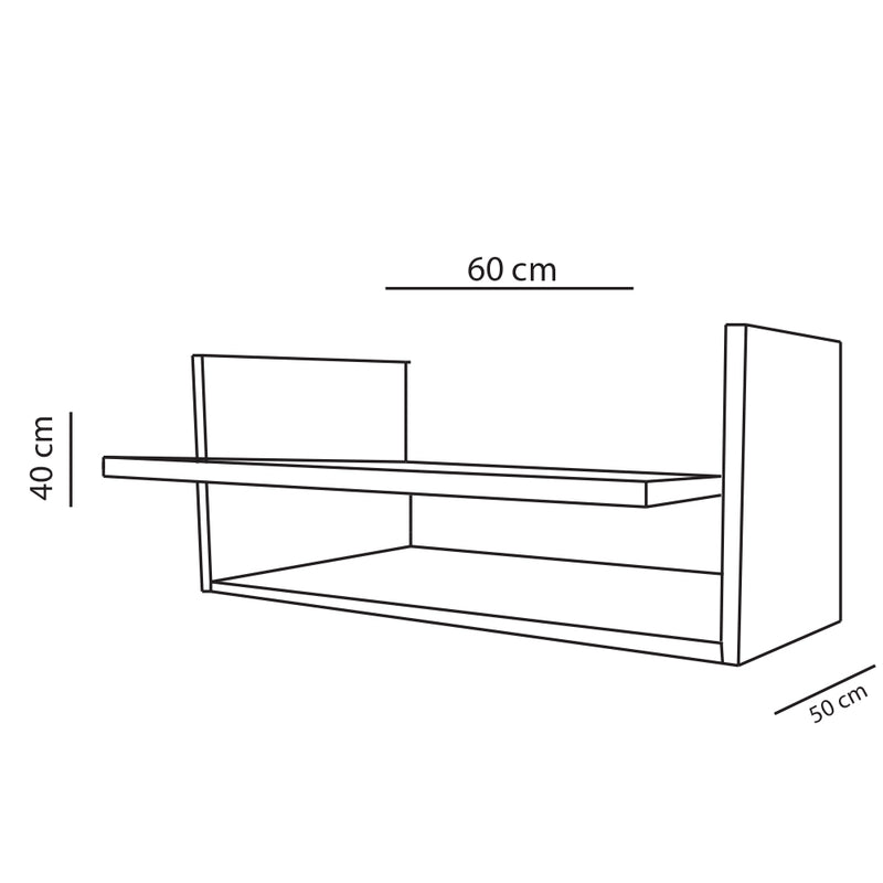 Suporte Para Impressora Com Nicho Preto Em Mdf