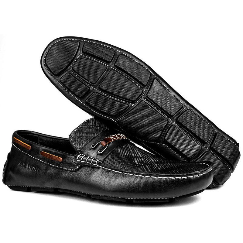 Mocassim Masculino Couro Látego Preto 300