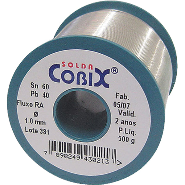 Solda 60x40 1,0mm 500grs (azul) Cobix