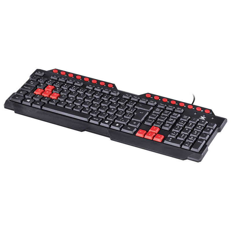 Kit Teclado E Mouse Gamer Grifo - Mouse 2400 Dpi Cabo Usb 1.8 Metros Led Vermelho - Vgc-01v