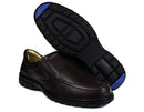 Sapato Casual Conforto Couro Floater Marrom 3040