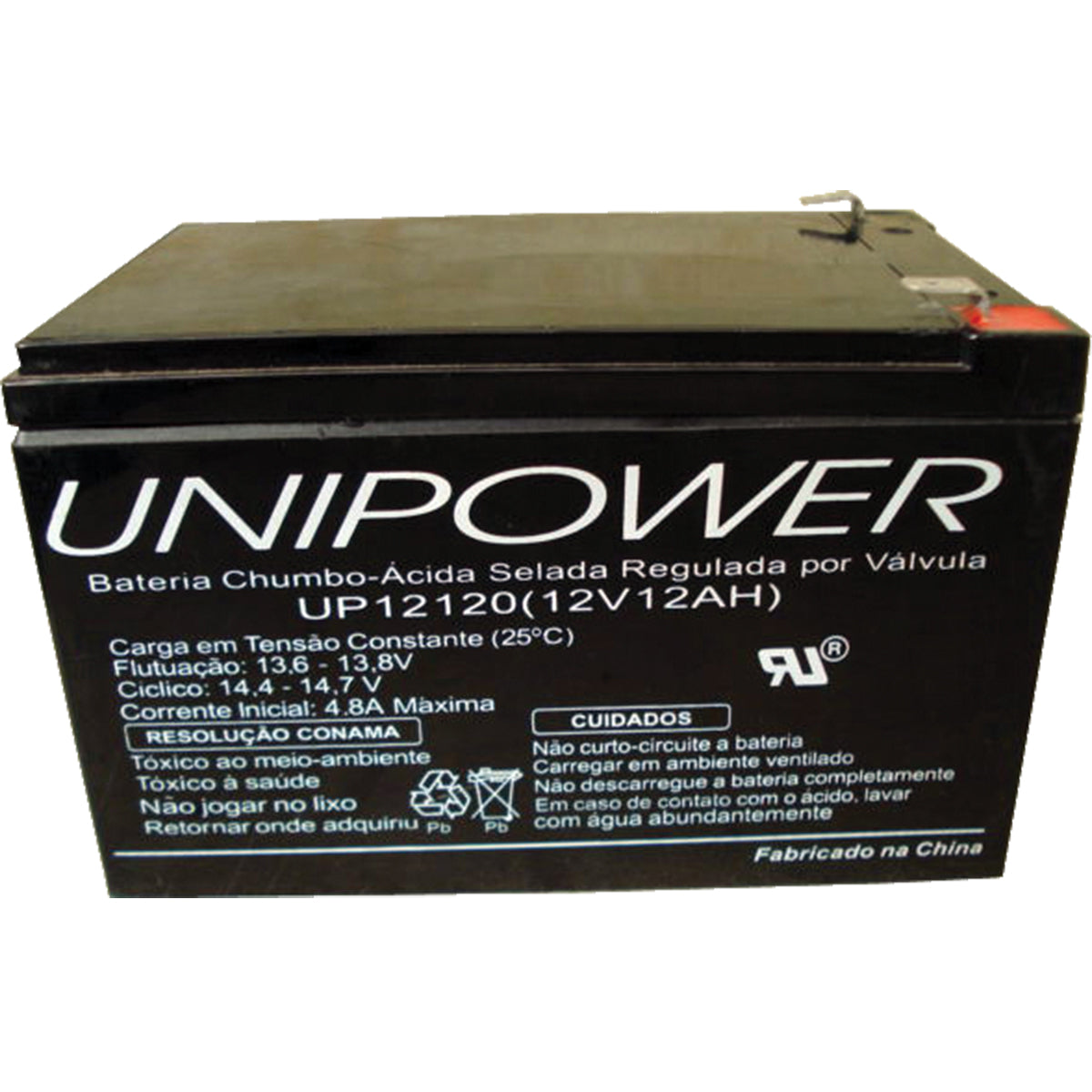 Bateria 12v 12ah Selada F250 Up12120 Rt Unipower