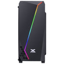 Gabinete Gamer Lynx Com Lateral Acrílica Preto Fita Led Rgb Frontal E Cover De Fonte