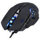 Mouse Gamer Galatica 2400 Dpi Led Azul Cabo Usb 1,8 Metros Trançado