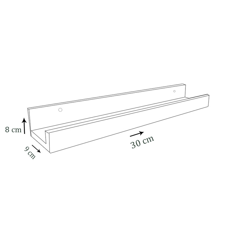 Prateleira Esmalteria Simples Trovarelli 30 Cm Branco