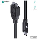 Cabo Usb Tipo C X Micro Usb B V3.2 Gen1 5gbps 1 Metro - C32mub-12