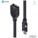 Cabo Usb Tipo C X Extensor Usb A Fêmea 2.0 1.8 Metros - C20uaf-2