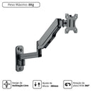 Suporte A Gás Para Monitor De Parede 17""-32"" Vesa 100x100 Plmsm01a