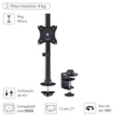 Suporte Para Monitor De Mesa 13""-27"" Vesa 100x100 Sm-340a
