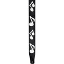 Correia M 6,5cm Preto Sintetico C/ Notas Brancas Basso