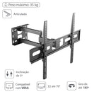 Suporte Para Tv De 32"" Até 70" Articulado De 3 Movimentos - St110g - Preto