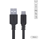 Cabo Para Celular Smartphone Usb A 2.0  Para Usb Tipo C 1 Metro Preto - Puacp-01