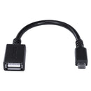 Adaptador Otg Micro Usb Para Usb 2.0 15cm Preto Conexão Com Celulares Smartphones Tablets - Pamup-15