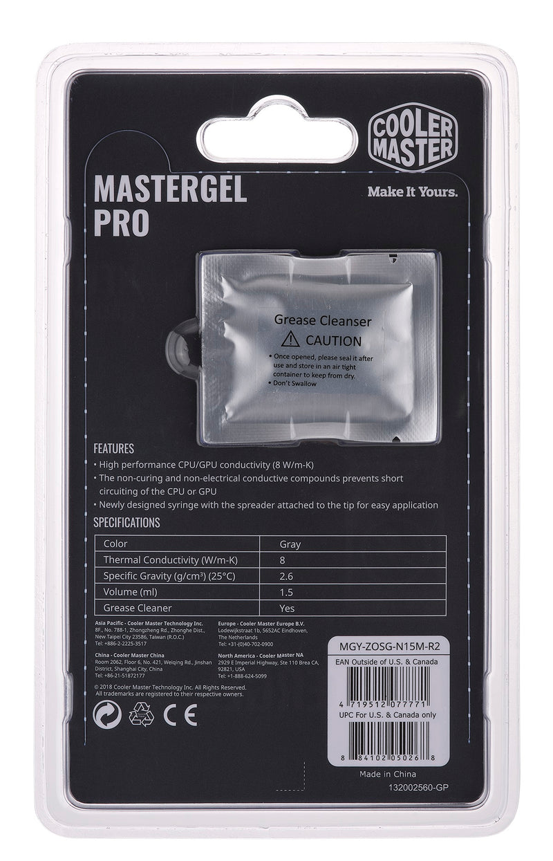 Pasta Térmica Mastergel Pro 4g - Mgy-zosg-n15m-r2