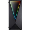 GABINETE MID-TOWER VECTOR PRETO 3 FANS RGB LATERAL EM VIDRO TEMPERADO - VCPTRGB3FV