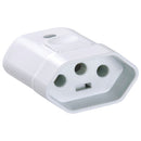 PLUGUE FÊMEA 2 PINOS + TERRA 10A 250V BRANCO - PC / 10