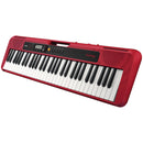 TECLADO MUSICAL CASIOTONE BASICO DIGITAL VERMELHO CT-S200RDC2-BR
