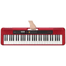 TECLADO MUSICAL CASIOTONE BASICO DIGITAL VERMELHO CT-S200RDC2-BR