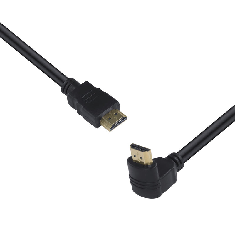 Cabo Hdmi 2.0 4k Ultra Hd 3d Conexão Ethernet Com 01 Conector 90º 5 Metros - H2090-5